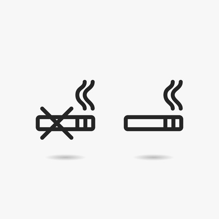 Smoke icon setのイラスト素材