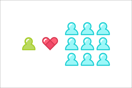 Relationship concept iconsのイラスト素材