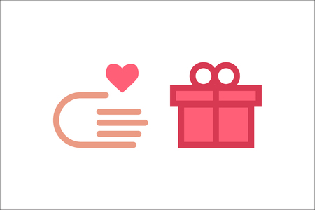 gift conceptのイラスト素材