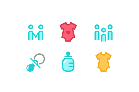 Baby icon setのイラスト素材