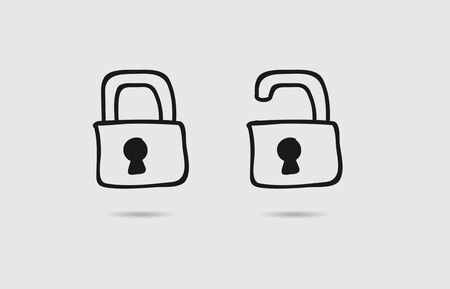 lock iconのイラスト素材