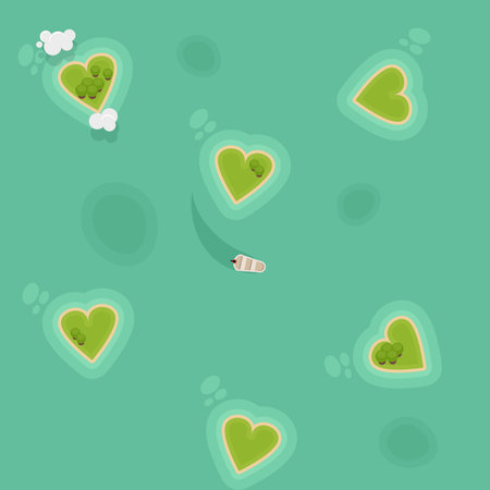 Island patternのイラスト素材