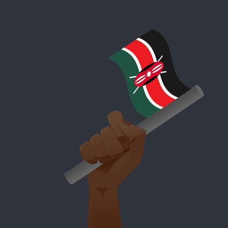 Kenya Flagのイラスト素材