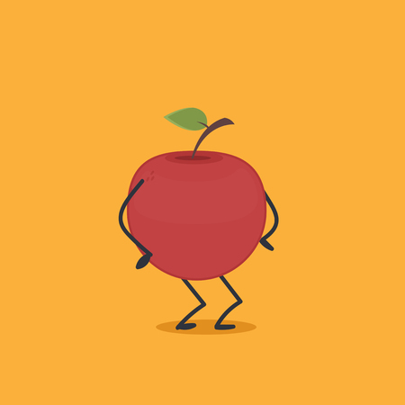 Cute Apple characterのイラスト素材