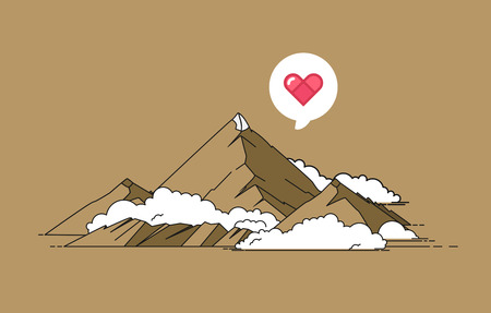 Mountain vector illustrationのイラスト素材