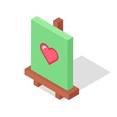 Isometric easel vector illustrationのイラスト素材