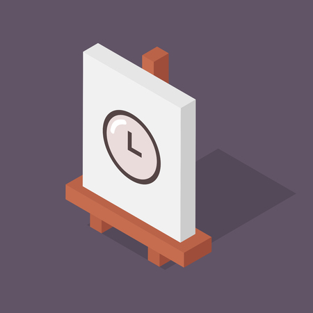 Isometric easel vector illustrationのイラスト素材