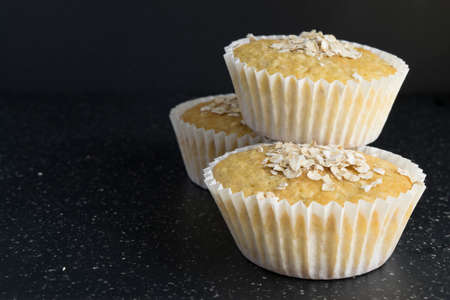 Oats cupcakesの写真素材