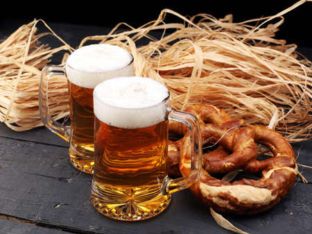 Still Life with a draft beer by the glass.の写真素材