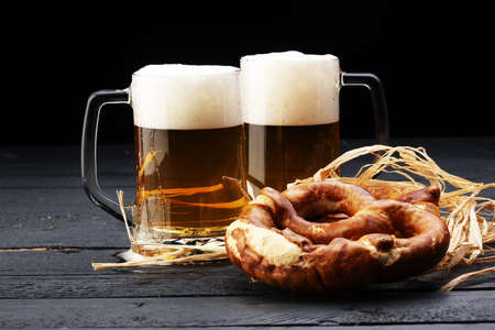 Still Life with a draft beer by the glass.の写真素材