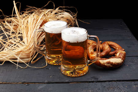 Still Life with a draft beer by the glass.の写真素材
