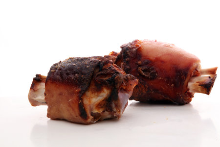 Roasted pork knuckle. Ham and bacon are popular foods in the west. German Schweinshaxe or Haxeの写真素材