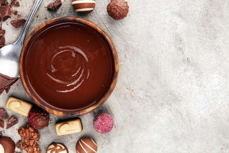 a lot of variety chocolate pralines, belgian confectionery gourmet chocolateの写真素材