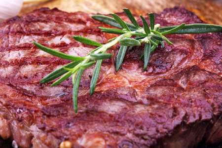 Barbecue Rib Eye Steak, dry Aged Wagyu Entrecote Steak.の写真素材