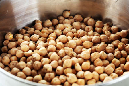 Raw Chickpeas in a bowl. Chickpeas is nutritious food. Healthy and natural vegetarian foodの写真素材