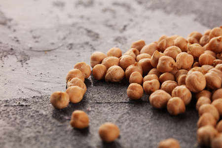 Raw Chickpeas. Chickpeas is nutritious food. Healthy and natural vegetarian foodの写真素材