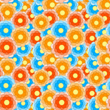 Seamless pattern of colorful flower buds, vector illustrationのイラスト素材