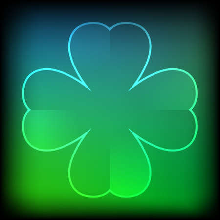 Abstract neon green cloverのイラスト素材