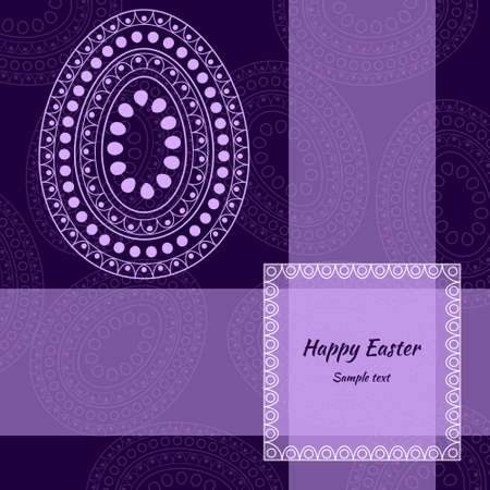 Easter greeting card with a blue backgroundのイラスト素材