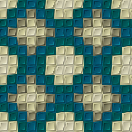 Seamless abstract pattern mosaic from cubes, vector tiles background