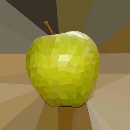 Geometric pattern of apple, vector mosaicのイラスト素材