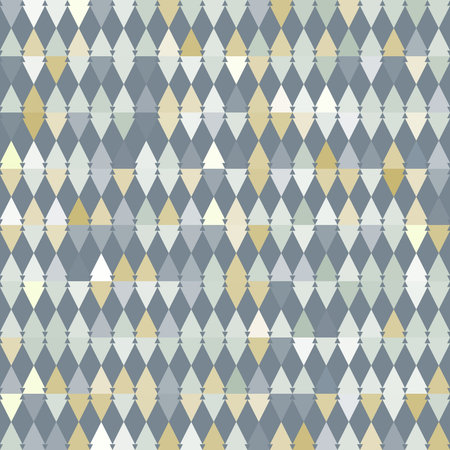 Seamless fashion design pattern of triangles and rhombs in gray colorsのイラスト素材