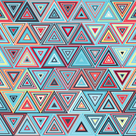 Seamless geometric pattern with colorful trianglesのイラスト素材