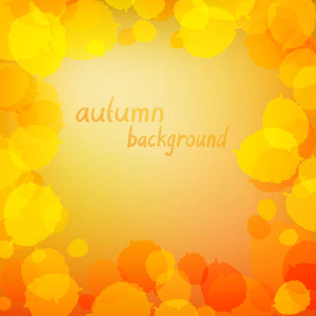 Autumn background with leaves in yellow colorsのイラスト素材