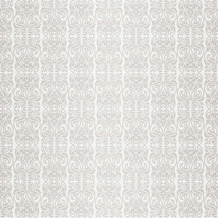 Seamless wallpaper retro pattern on white background, vector illustrationのイラスト素材