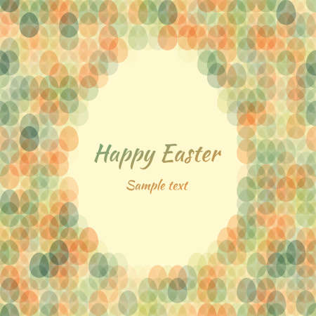 Seamless pattern Easter card with space for text, vector illustrationのイラスト素材