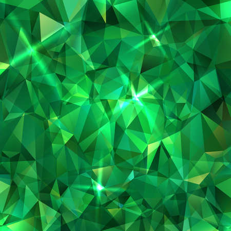 Abstract green triangles background. Vector illustrationのイラスト素材
