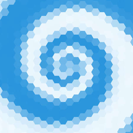 Abstract swirl background of hexagons. Vector illustrationのイラスト素材