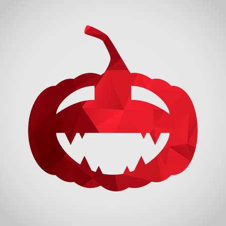 Halloween greeting card with funny pumpkin of triangleのイラスト素材