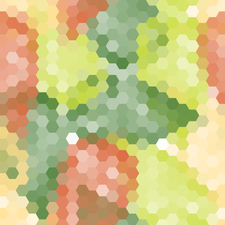 Abstract colorful background of hexagons. Vector illustration
