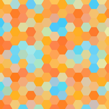 Abstract colorful background of hexagons. Vector illustrationのイラスト素材