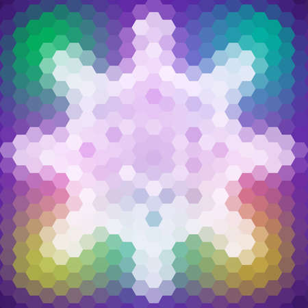 Abstract colorful background of hexagons. Vector illustrationのイラスト素材