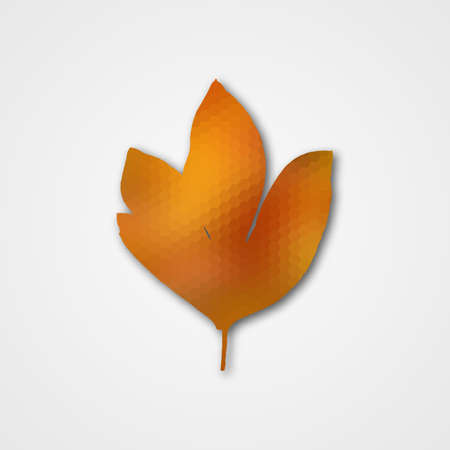 Background with autumn leaf of hexagons. Vector illustrationのイラスト素材