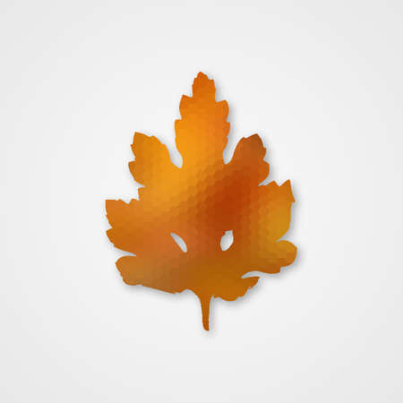 Background with autumn leaf of hexagons. Vector illustrationのイラスト素材