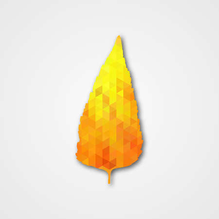 Background with autumn leaf of triangles. Vector illustrationのイラスト素材