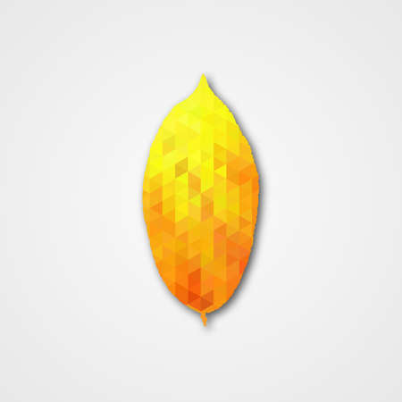 Background with autumn leaf of triangles. Vector illustrationのイラスト素材