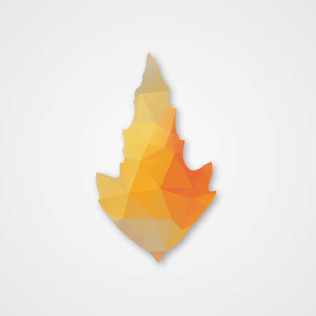 Background with autumn leaf of triangles. Vector illustrationのイラスト素材