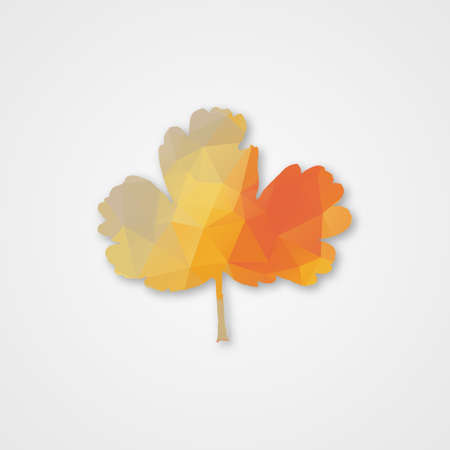 Background with autumn leaf of triangles. Vector illustrationのイラスト素材