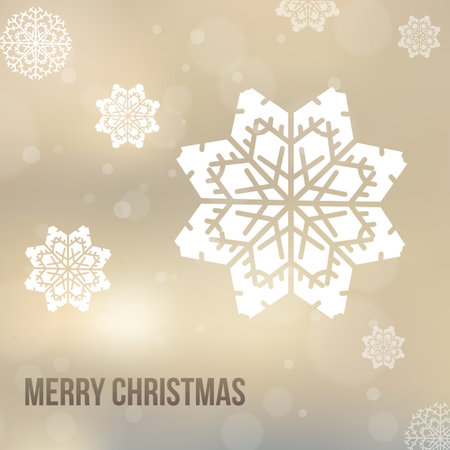 Christmas background with snowflakes. Vector illustrationのイラスト素材