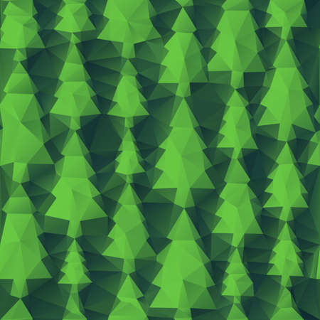 Abstract seamless trees of triangles. Vector illustrationのイラスト素材