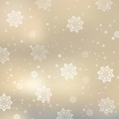Christmas background with snowflakes. Vector illustrationのイラスト素材