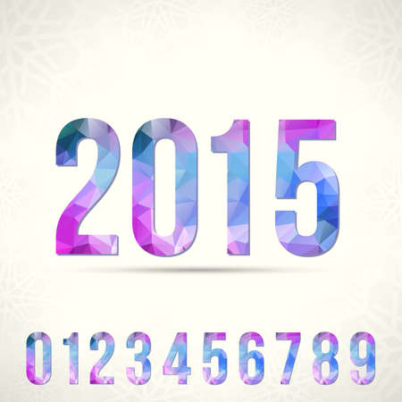 Set of numbers for new year, design elements. Vector illustrationのイラスト素材