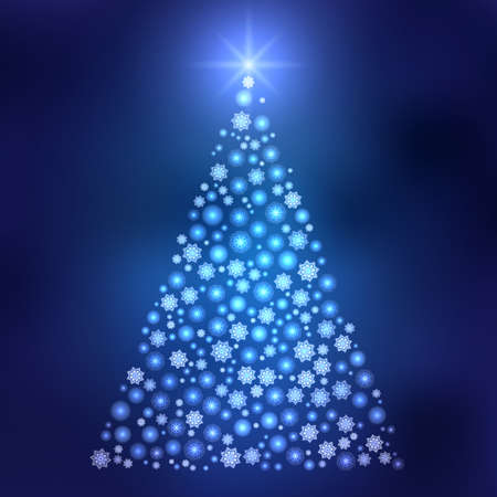 Christmas background with Christmas tree, vector illustration.のイラスト素材