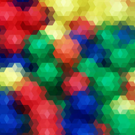 Abstract colorful background of hexagons. Vector illustrationのイラスト素材