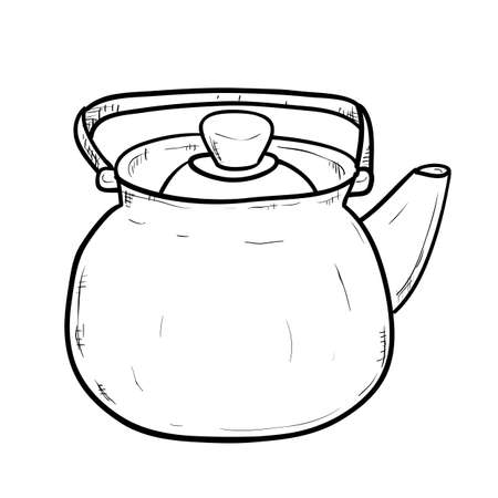 Vector sketch illustration of doodle kettleのイラスト素材