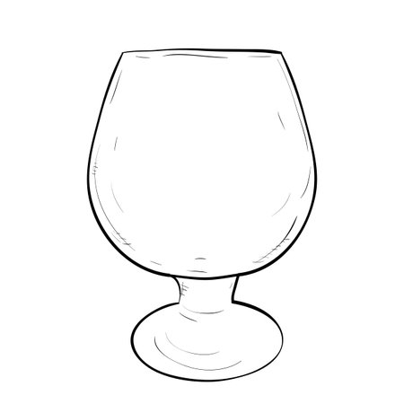 Vector sketch illustration of glassのイラスト素材